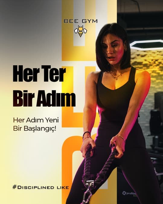 Bee Gym için hazırlanan sosyal medya tasarımı 2