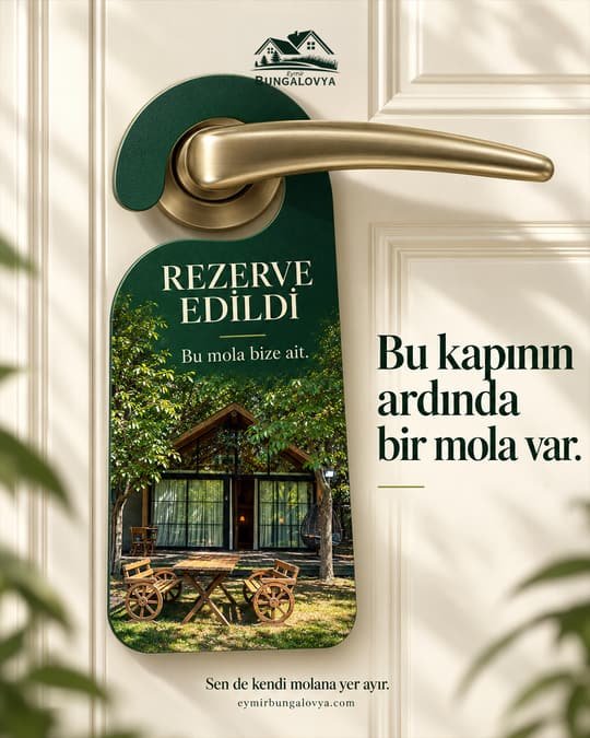 Eymir Bungalovya için hazırlanan sosyal medya tasarımı 4